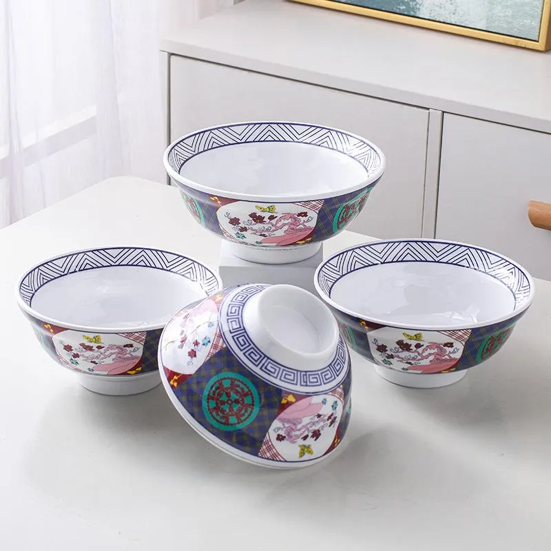 Bowls Tableware Japanese Thickened Melamine Bowl Ramen Soup