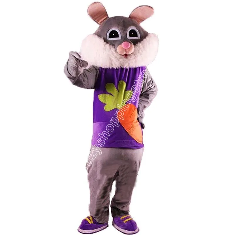 Traje de la mascota del conejito de Pascua personalizado de alta calidad Trajes de personajes de animales de dibujos animados Traje Adultos Tamaño Fiesta de carnaval de Navidad Traje al aire libre Trajes de publicidad