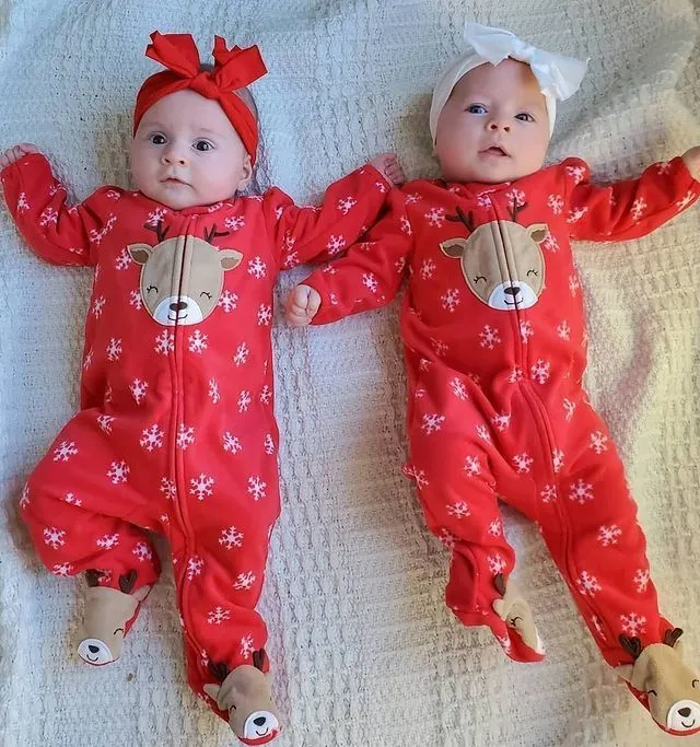 Rompers Ma Baby 0-9M My First Christmas Baby Boy Girl Jumpsuit born Rompers Infant Baby Cartoon Deer Red Playsuit Xmas Costumes DD40 230311