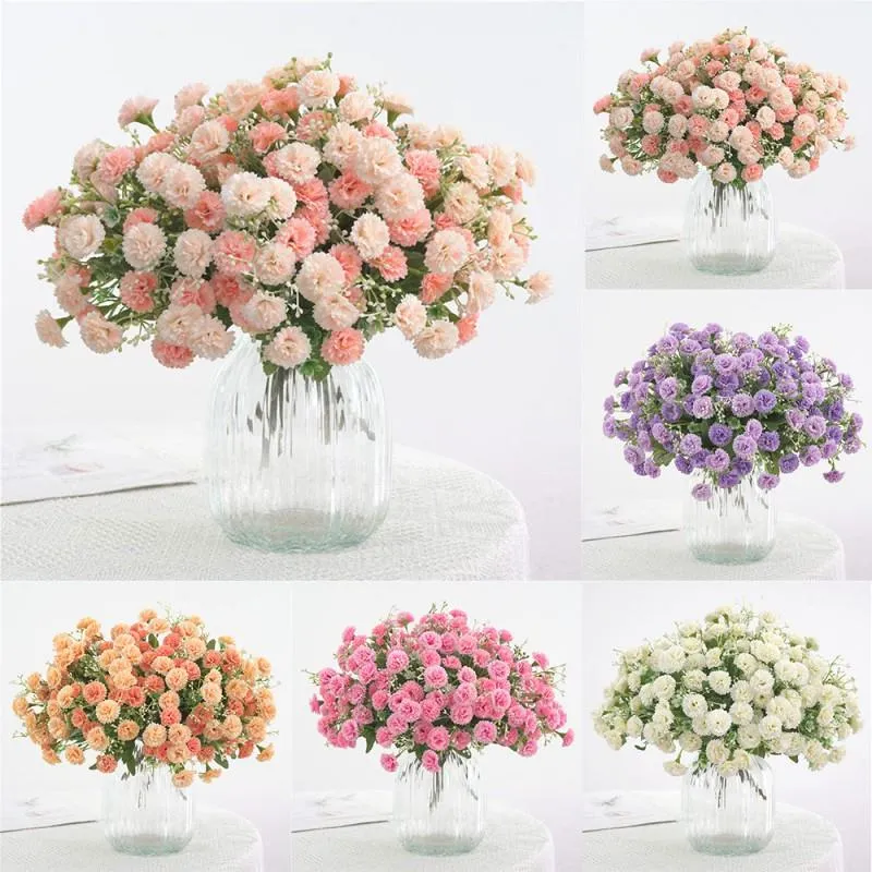 Decorative Flowers & Wreaths Artificial Simulation Hydrangea Fake Silk Flower Garden Small Lilac Beautiful Home Decoration Party