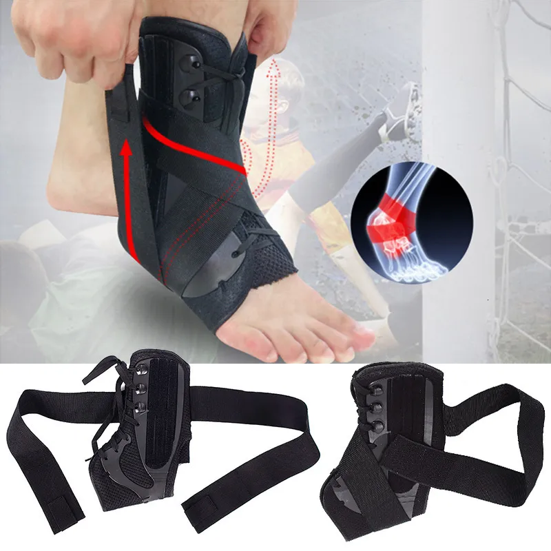 Ankle Support Ankle Brace Support Stabilizer Sports Football Compression Adjustable Lace Up Ankle Socks Protector Orthosis 230311