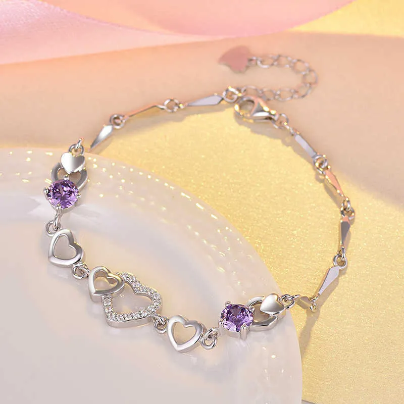 Bracelets Fashion 925 jewelry sterling silver women's explosive creative friendship love bracelet