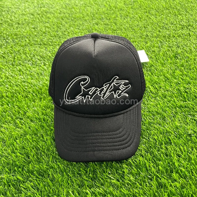 Casquette de camionneur style vintage Longhorns Texas cousu en filet noir à dos plat Livraison gratuite - France