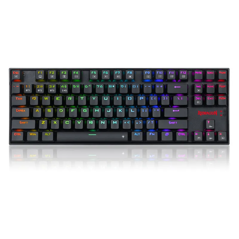 n K552 RGB Беспроводная механическая клавиатура 5.0 Bluetooth Gaming Клавиатура синие выключатели RGB освещение для мобильного телефона для ноутбука ПК