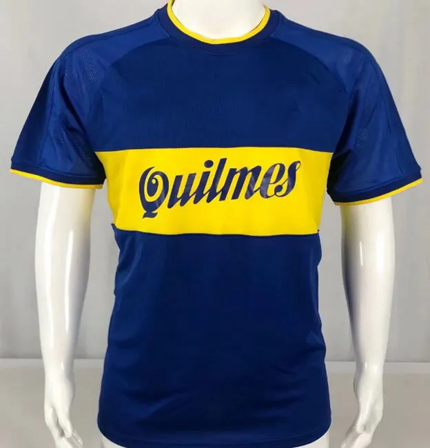 2009 2010 2011 Retro Boca Junior Soccer Jerseys Maradona Roman Riquelme Palermo 2000 2001 2002 2003 2004 2005 2006 Home Football Jersey Uniform Vintage Futbol Shirts