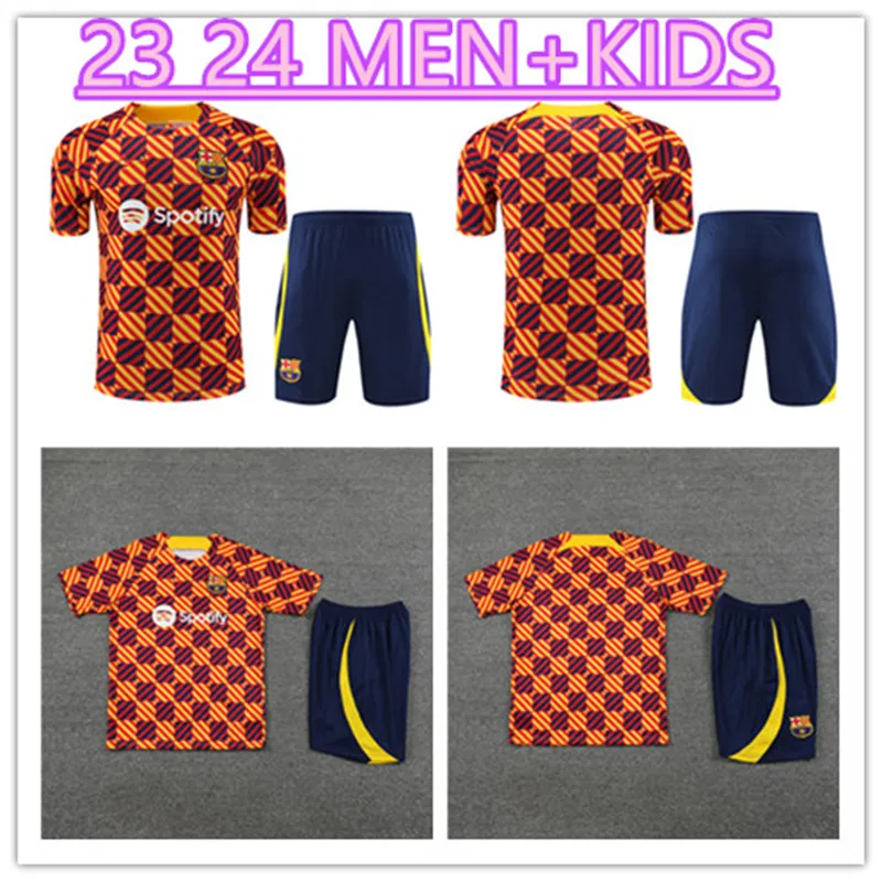 Treinamento Camisetas de Soccer Jerseys Football Memphis Pedri Adama Auba Barcelona Ferran 23 -24 Ansu Fati 22 23 Gavi F. Jong Dest Kit Camisa Men.