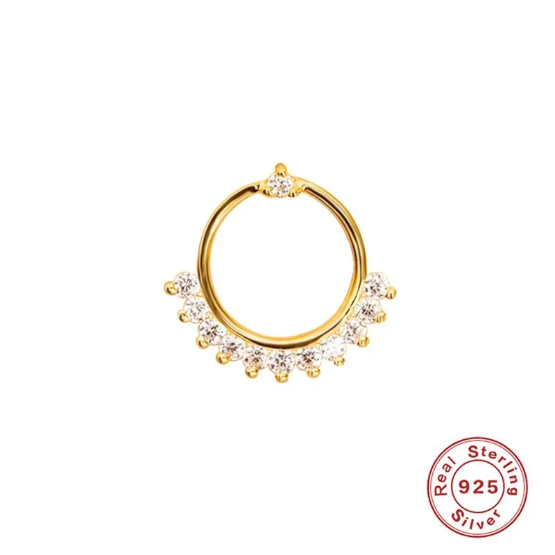 Boucles d'oreilles pendantes rondes en Zircon, bijoux tendance en argent 2023 pour filles, manchette de perçage d'oreille #12.13, lustre, 925