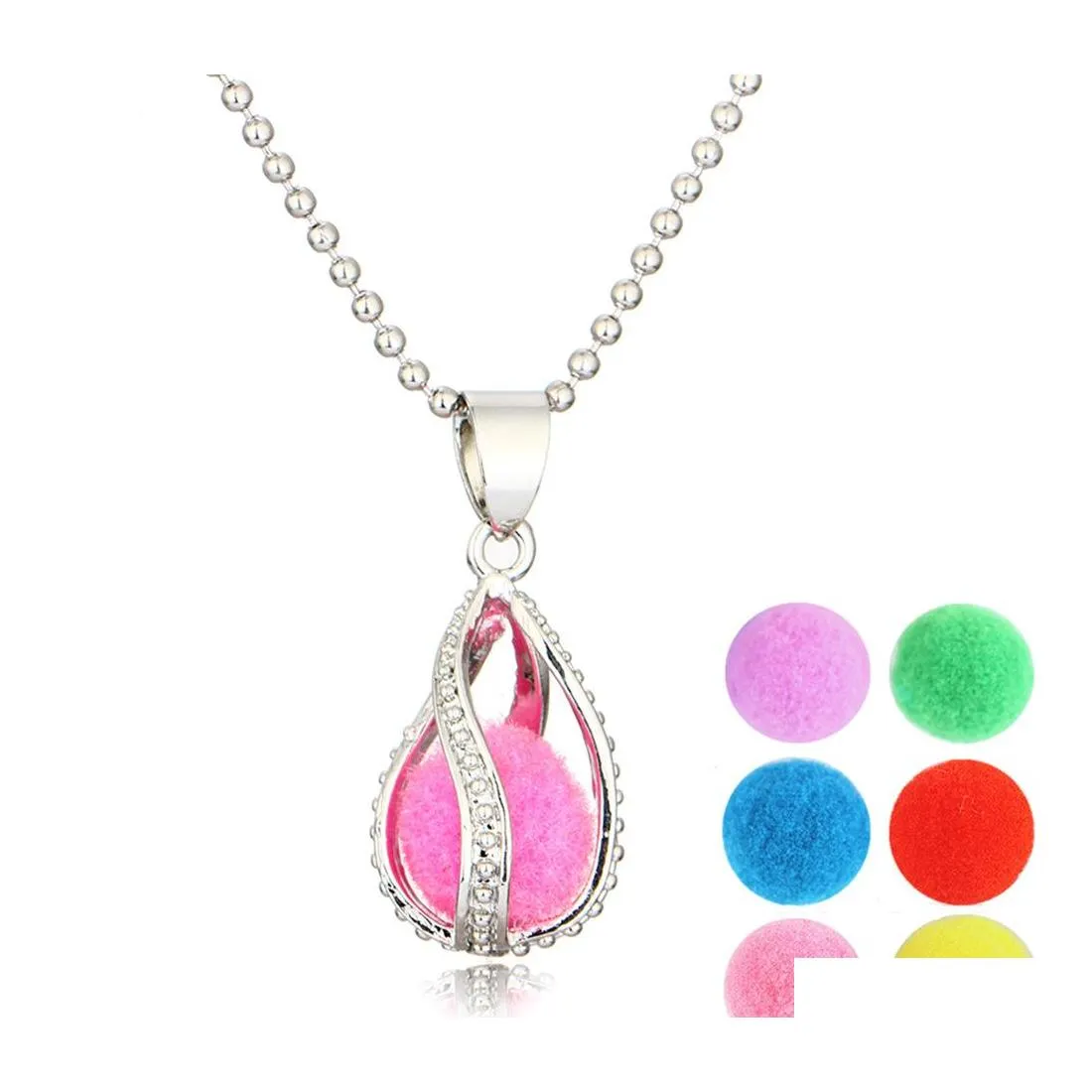 Jewelry Locket Pendant Necklace Censer Aromatherapy Essential Oil Diffuser Pendants Send Chain And Oils Pads As G Drop Delivery Wedd Dhhnc