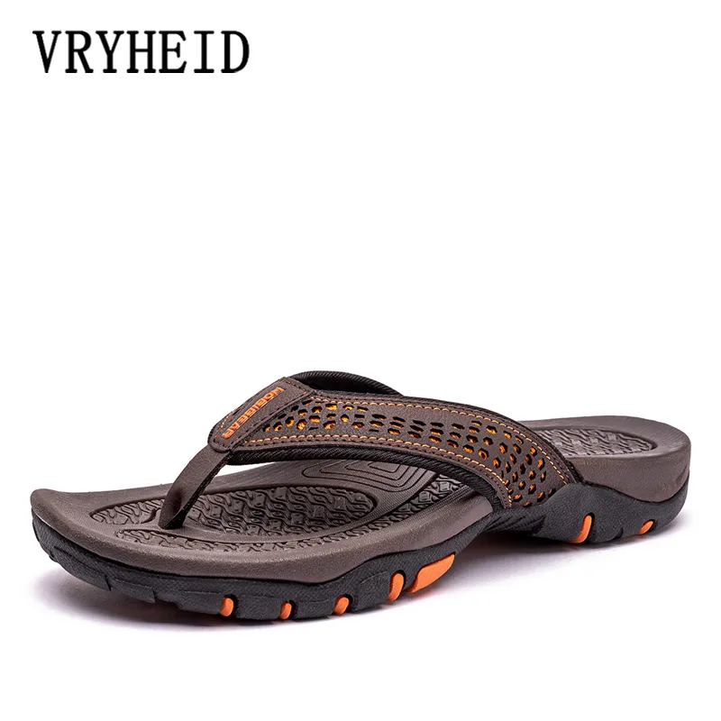 Męskie kapcie Summer Vryheid Beach Buty bez poślizgu Sport Flip Flip Flops komfortowe sandały swobodne stringi na świeżym powietrzu 40-50 2663