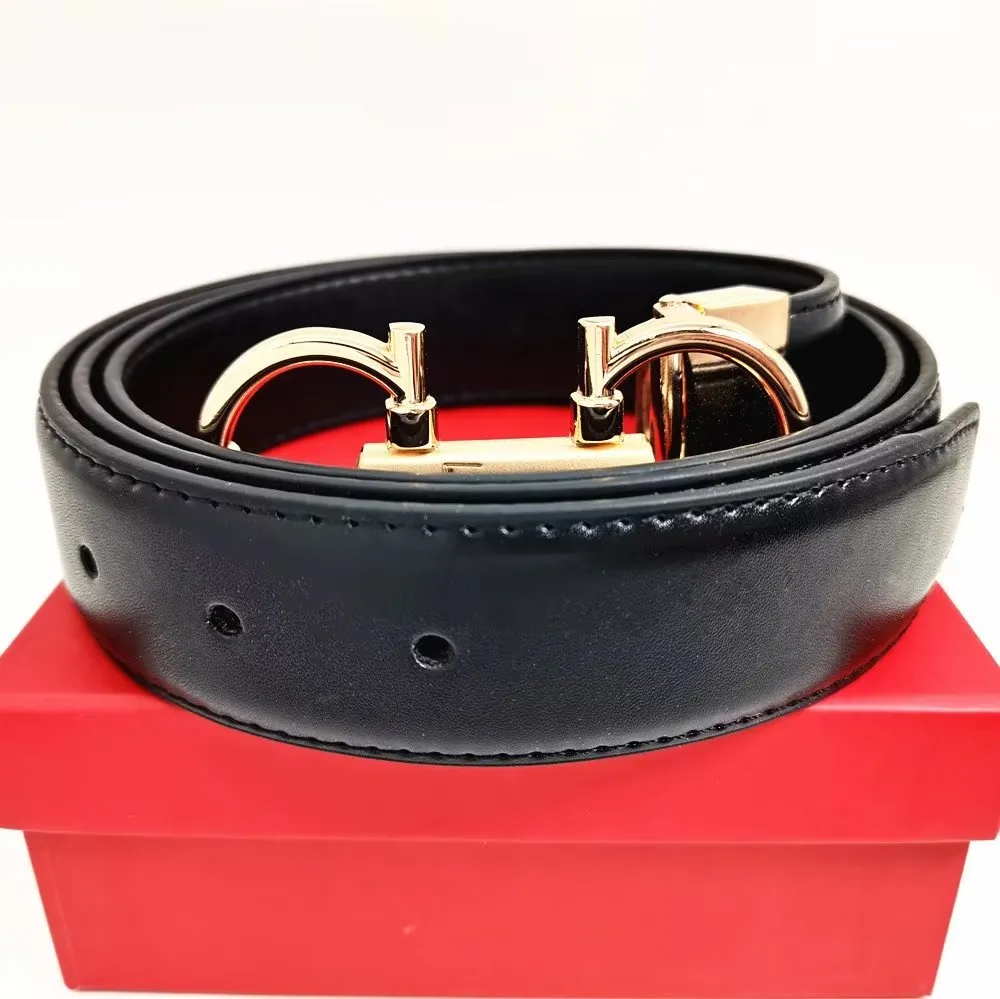 Nuevos cinturones de diseñador para hombres y mujeres, cinturones de moda de cuero genuino con hebilla dorada grande, correa clásica Ceinture de 3,5 cm de ancho sin caja