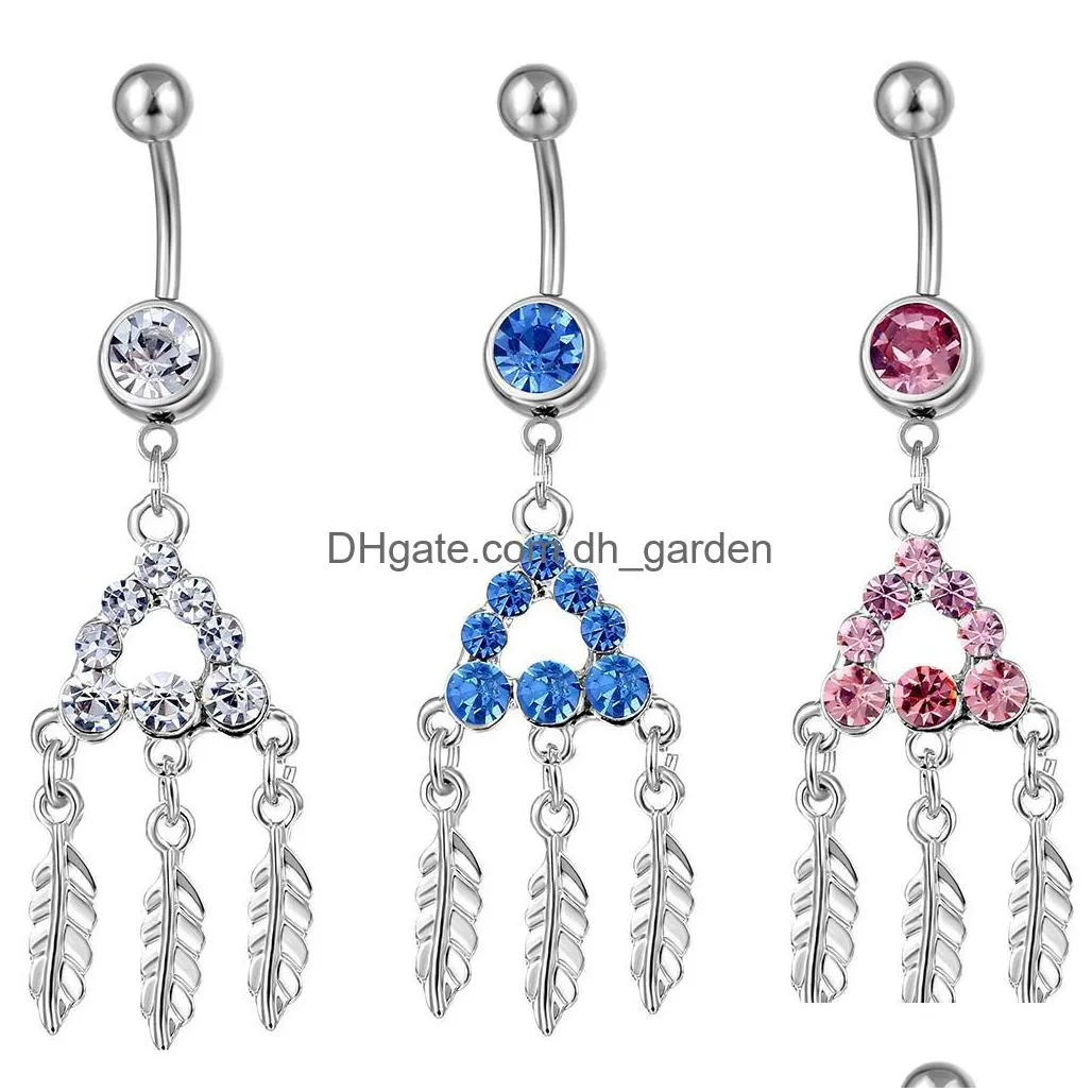 Navel Bell -knop Ringen D0740 Mix kleuren buikring drop levering sieraden body dhgarden dhnyc