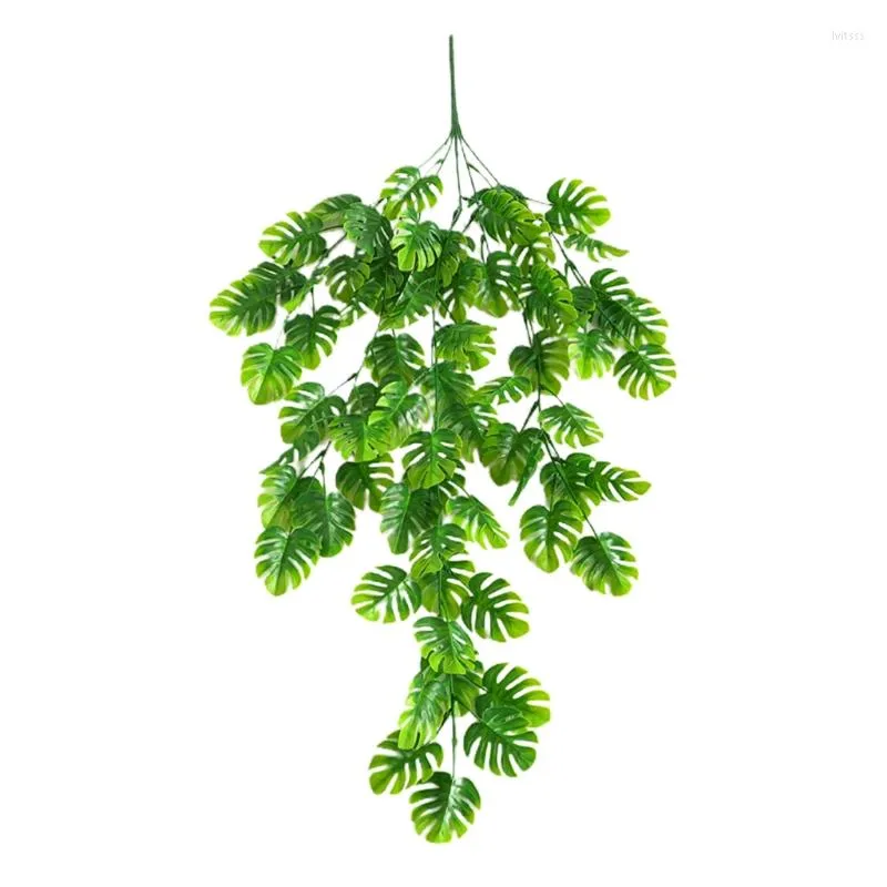 Dekorative Blumen Home Decor Künstliche Efeu Girlande Pflanzen Rebe Gefälschte Laub Für Creeper Grün Wre X37B