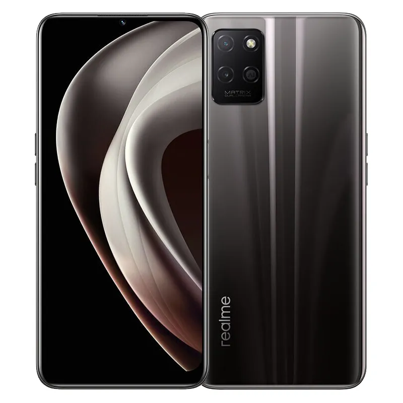 Téléphone portable d'origine Oppo Realme V11S 5G 4 Go 6 Go RAM 128 Go ROM Octa Core Dimensity 810 Android 6,5" Écran complet 13,0 MP AI OTA 5000 mAh ID d'empreinte digitale Téléphone portable intelligent