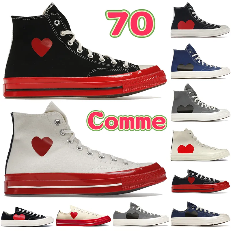 2023 Luxurys casual shoes Chucks All-Star 70 x Comme mens designer sneakers Hi ox White Black Red Midsole Blue Quartz CT fashion flats womens trainers EUR 35-44