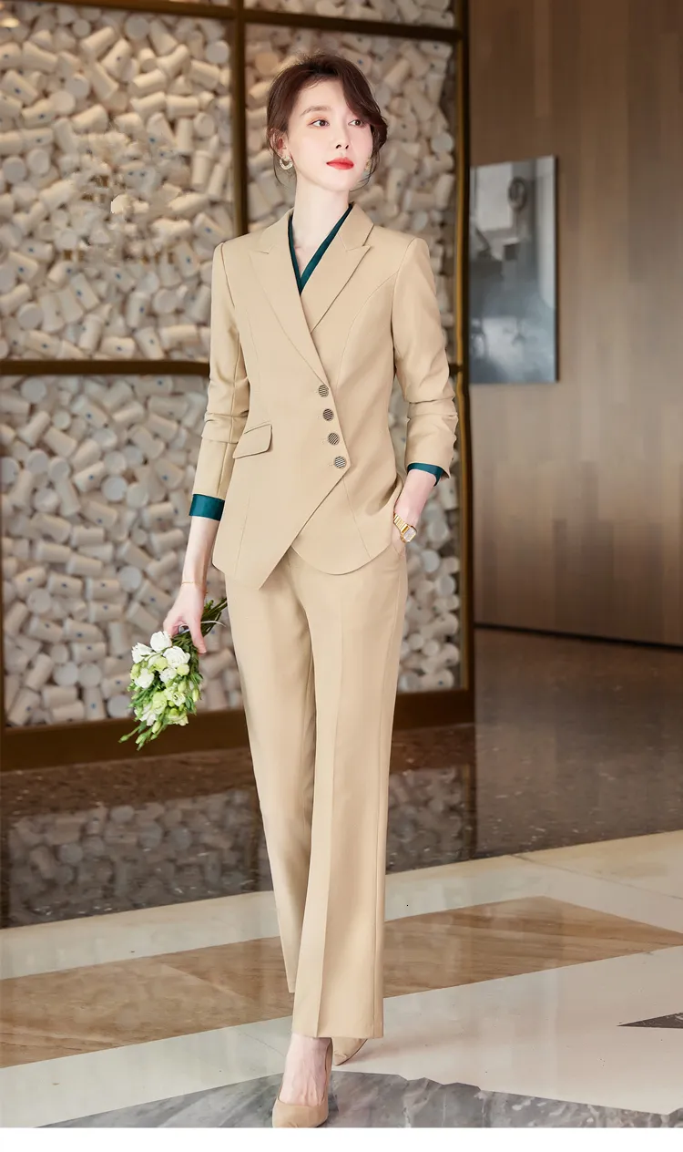 Trouser Suit Womens Suits Blazer with Pants Female Business Suit