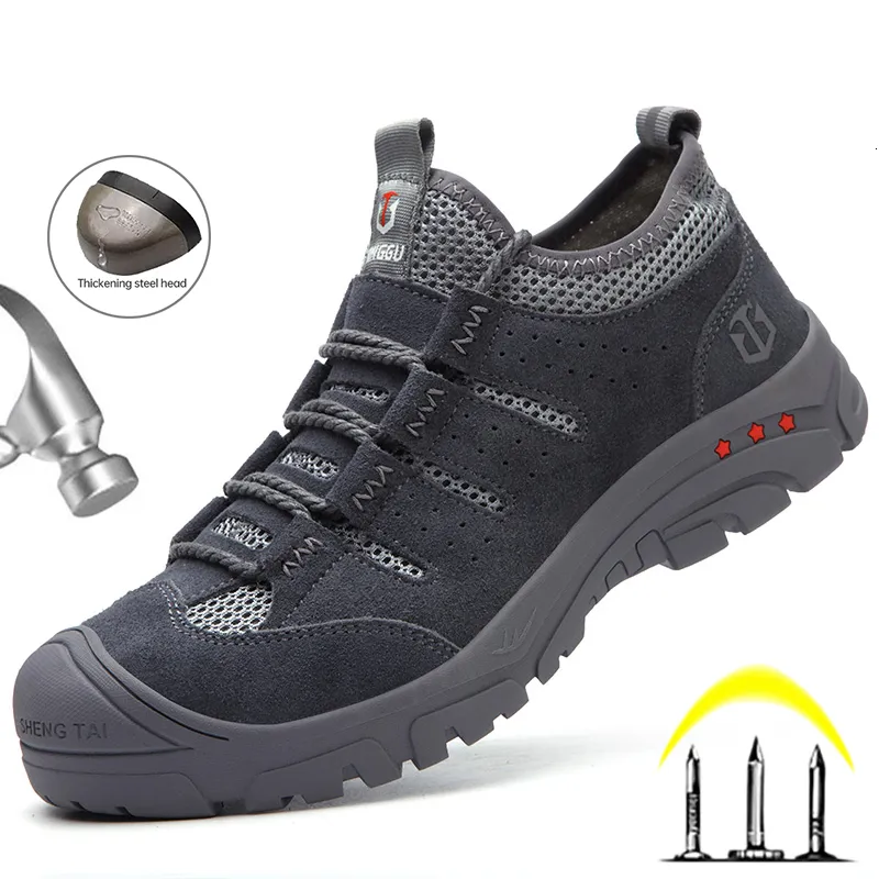 Scarpe antinfortunistiche Stivali da lavoro Stivali antinfortunistici da uomo Stivali da uomo Scarpe antinfortunistiche con punta in acciaio Sneakers Uomo Scarpe da lavoro traspiranti Scarpe da lavoro antiforatura 230311