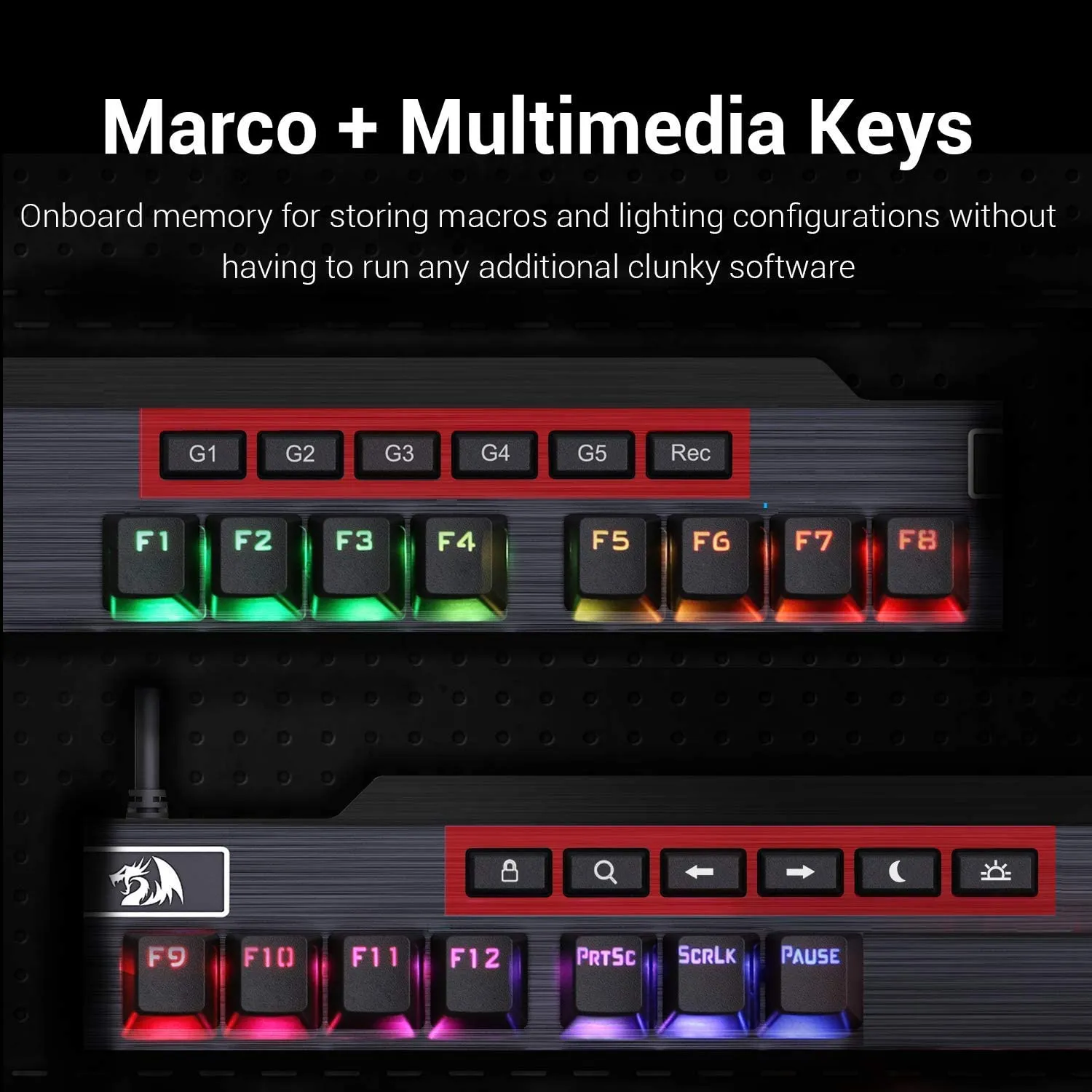 N K555 Mekaniskt speltangentbord med blå switchar makroinspelning handledsstöd i full storlek indrah för Windows PC -spelare