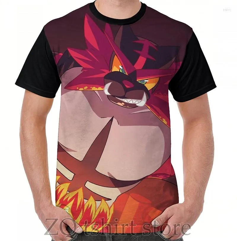 Herren-T-Shirts, Incineroar-Grafik-T-Shirt, Herren-Tops, T-Shirt, Damen-Shirt, lustiger Aufdruck, O-Ausschnitt, kurze Ärmel