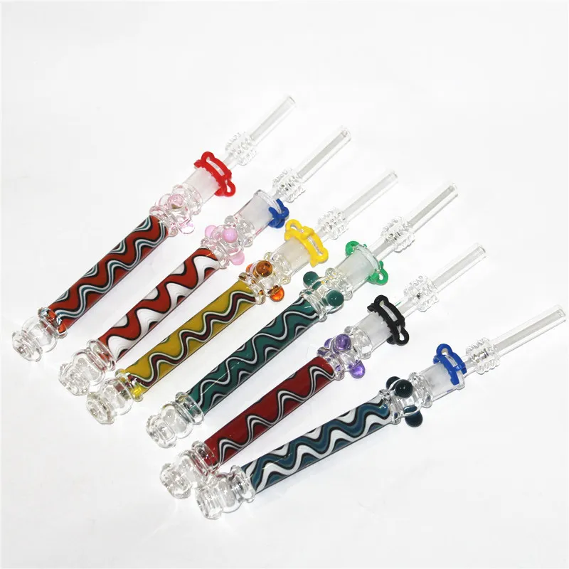 Hookahs Quartz Rig Stick Nail Mini Nectar with Filter Tips Tester Quartz Straw Tube Glass Water Pipes Smoking Accessories