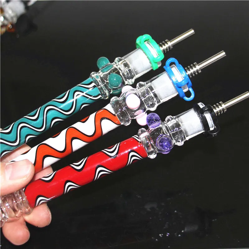 Bulk Order Mini Nectar Kit With 10mm Hookahs, Dab Straw, Oil Rigs