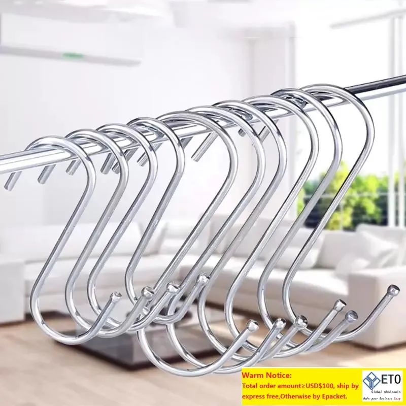 S Shape Metal Hanging Household 7CM 9CM Gancio di stoccaggio Trade Show Store Prodotti Appendiabiti Bagno Rack Ganci da cucina