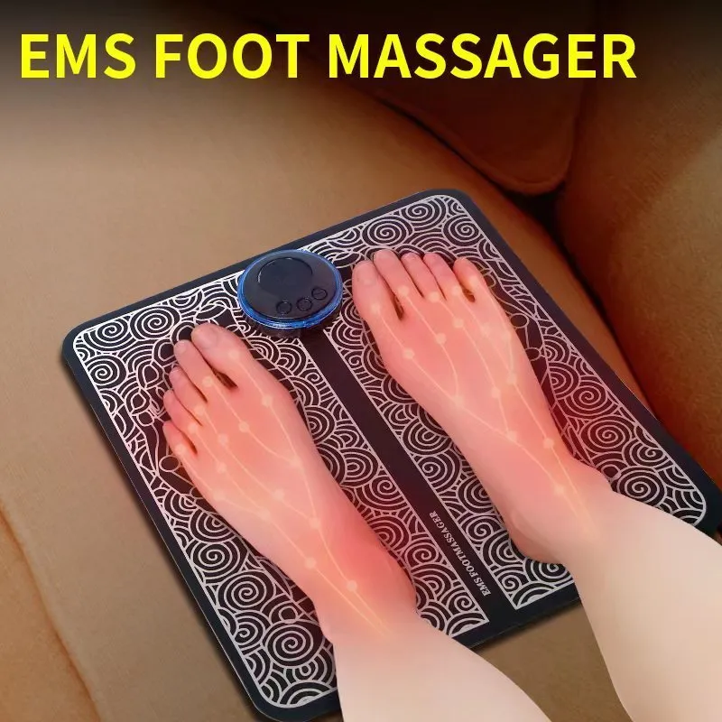 Fotmassager Elektrisk EMS Fotmassagerdyna Fotmassagematta Fötter Muskelstimulator Förbättra blodcirkulationen Lindra värk Smärta Hälsovård 230310