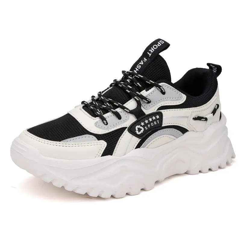 Chaussures décontractées Printemps nouvelles semelles épaisses augmentent les chaussures de papa de sport populaires Mode féminine semelles souples chaussures simples respirantes polyvalentes tendance 03