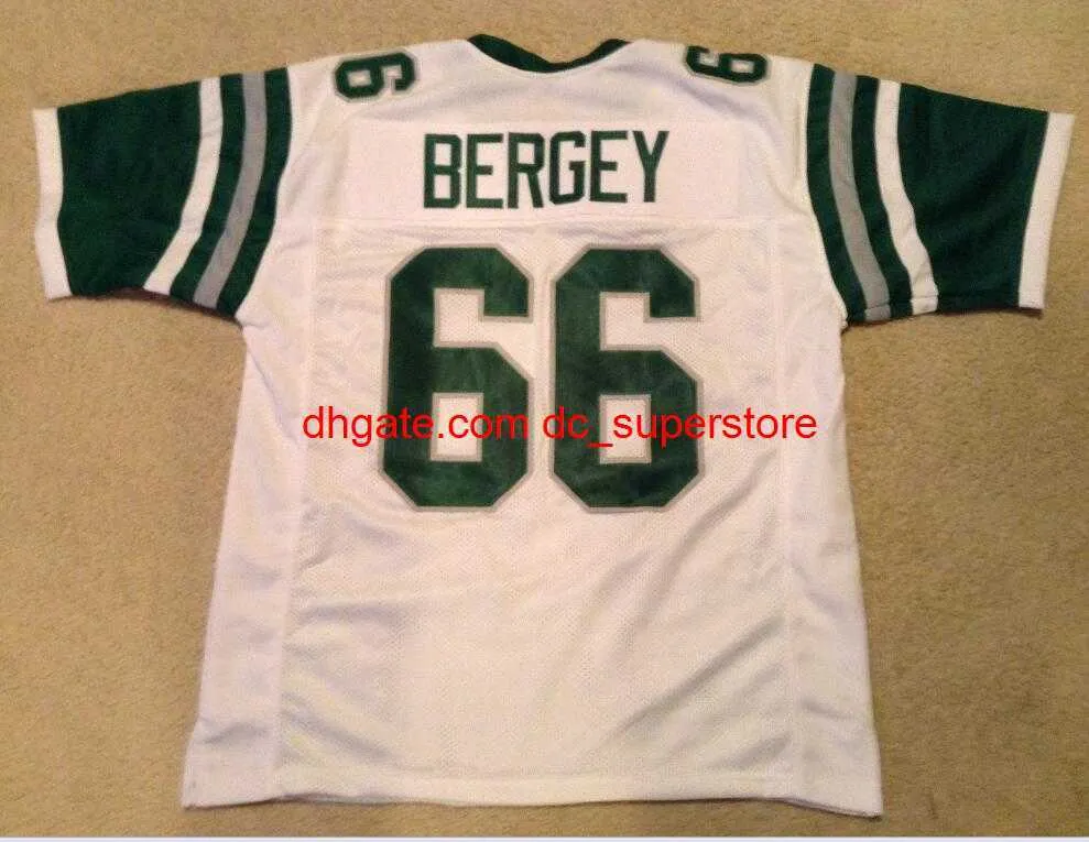 Hombres personalizados Mujeres jóvenes Vintage Bill Bergey # 66 Cosido Jersey de fútbol RETRO cosido tamaño s-4XL o personalizado cualquier nombre o número de camiseta