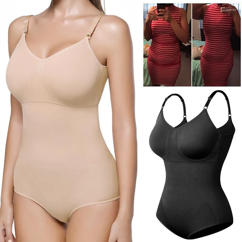 Women Shapewear Bodysuit Sexy Body Shaper Push Up Slimming Underwear Sheath  Corset Top Seamless Tight Panties