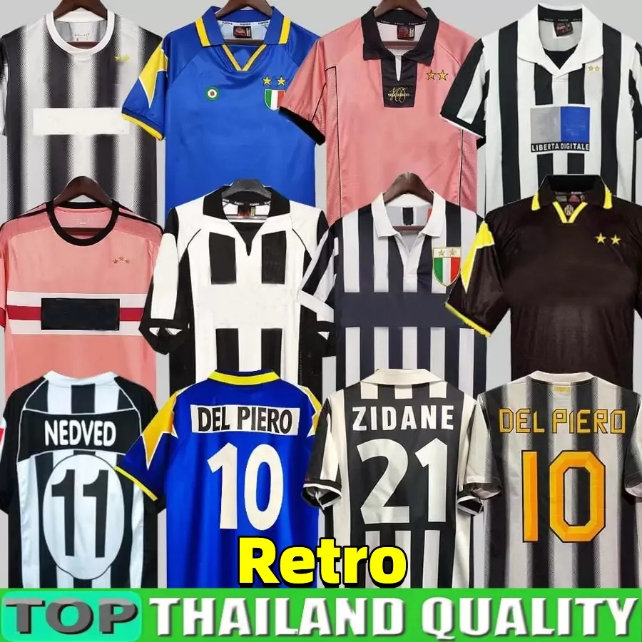 Retro Juve voetbalshirts DEL PIERO Conte PIRLO Buffon INZAGHI 84 85 92 95 96 97 98 99 02 03 04 05 94 95 ZIDANE Ancient maillot DAVIDS Conte shirt 11 12 15 16 17 18 POGBA