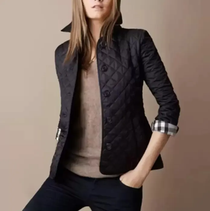 Veste à carreaux de qualité supérieure, manteaux courts et Slim pour femmes, 6 couleurs, S-3XL