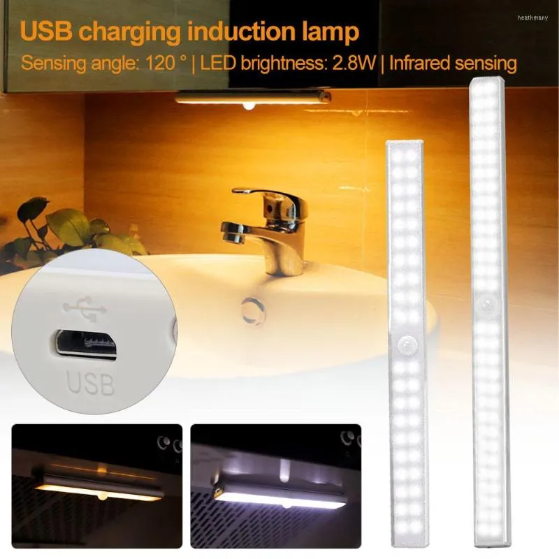 Luzes noturnas 30cm 40cm 40 60 LED USB CARGA CARGA LIGH