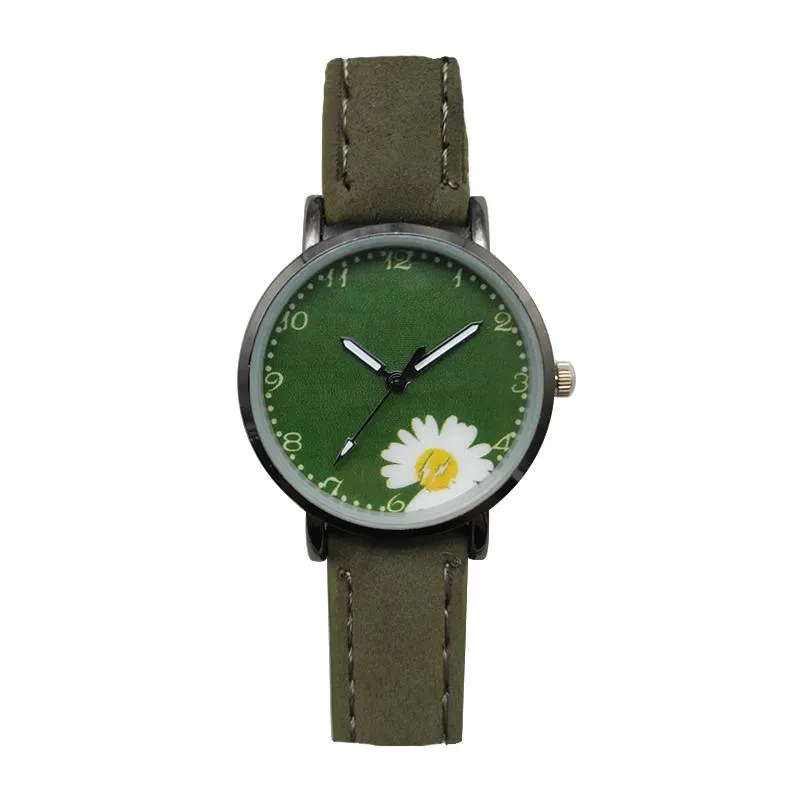 HBP Womens Canvas Quartz Wristwatch Watches Watch مع حزام ملون