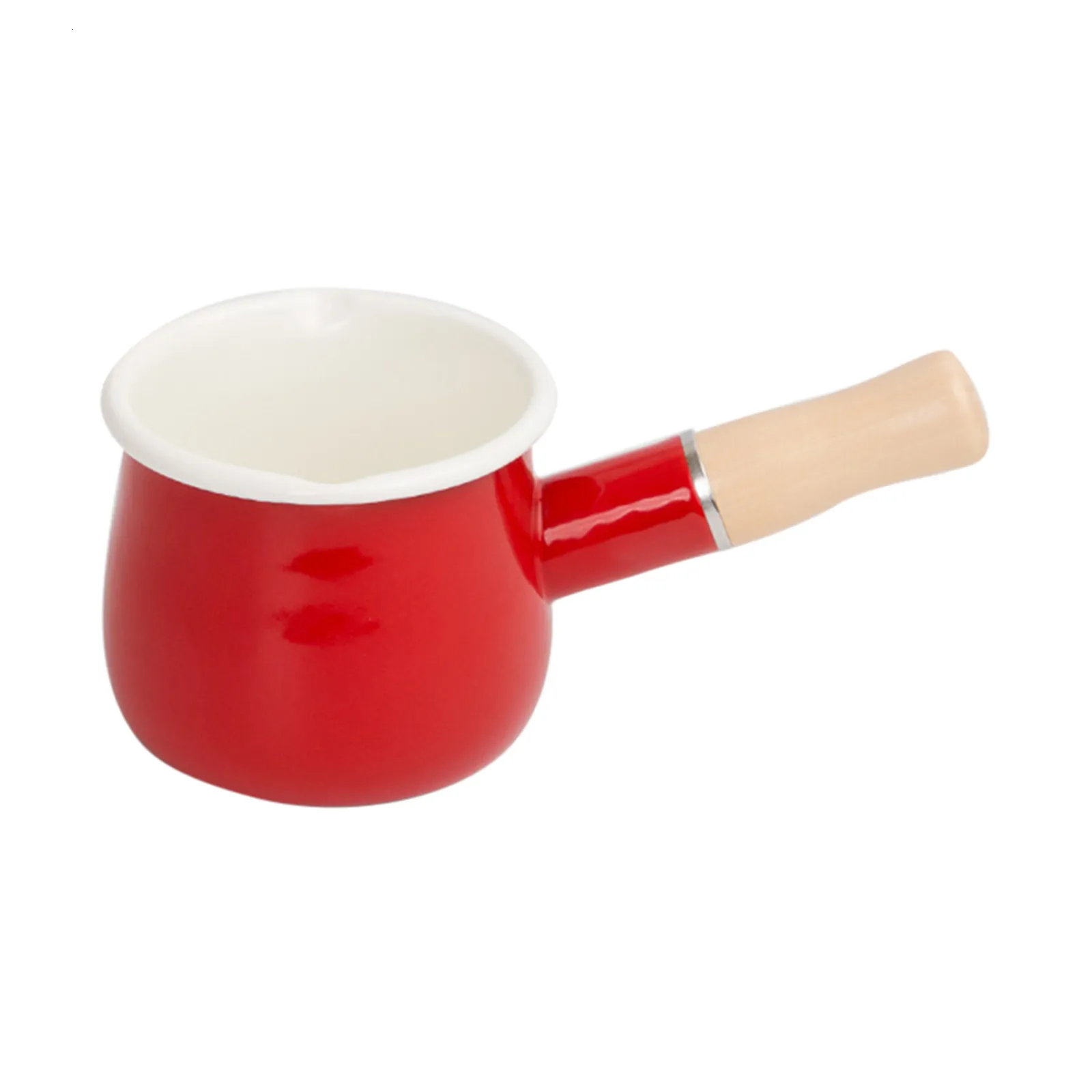 Milk Pot Portable Butter émail réchauffeur Mini casserole Cuisine de cuisine Solide Solide Cuisine multifonctionnelle Viscuise de cuisine avec poignée 230311