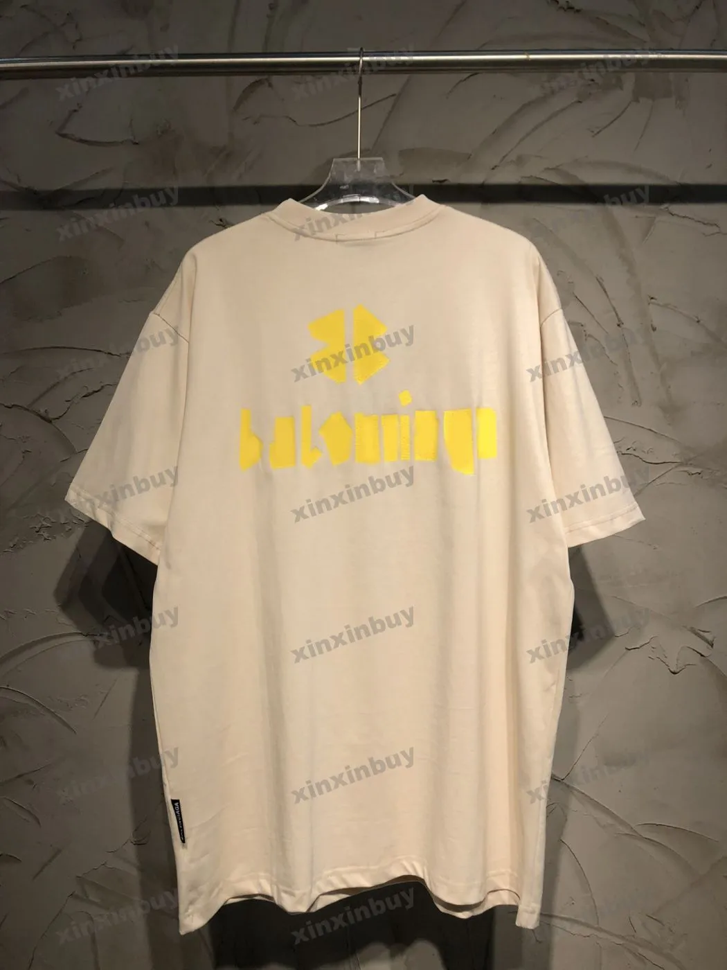 Xinxinbuy Men designer tee t shirt 23SS förstört brevtryck kort ärmmullskvinnor svart vit blå grön röd xs-l