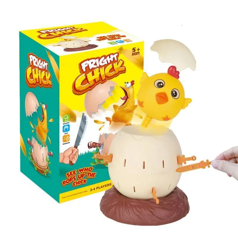 Novelty Games Novelty Funny Tricky Trady Toys Chick Rolette Barrel Game With Cute Egg and Chick Aparência Gadget Pirate Toys for Kids Christmas 230311