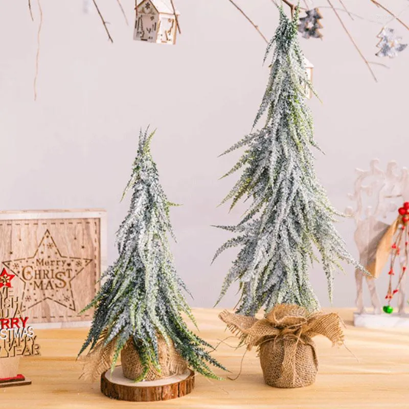 Dekoracje świąteczne Fałszywe pinaly drzewo do dekoracji domowej mini stolik sklepowy