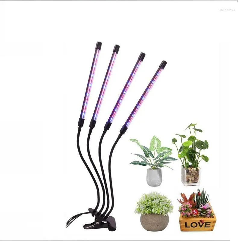 Grow Lights 12W DC5V LED Bitki Büyüme Lambası Klipsi Sabit Tam Spektrum Simüle Simüle Güneş Işığı Etli Çiçek Çim Fidesi Dolgu USB Işık