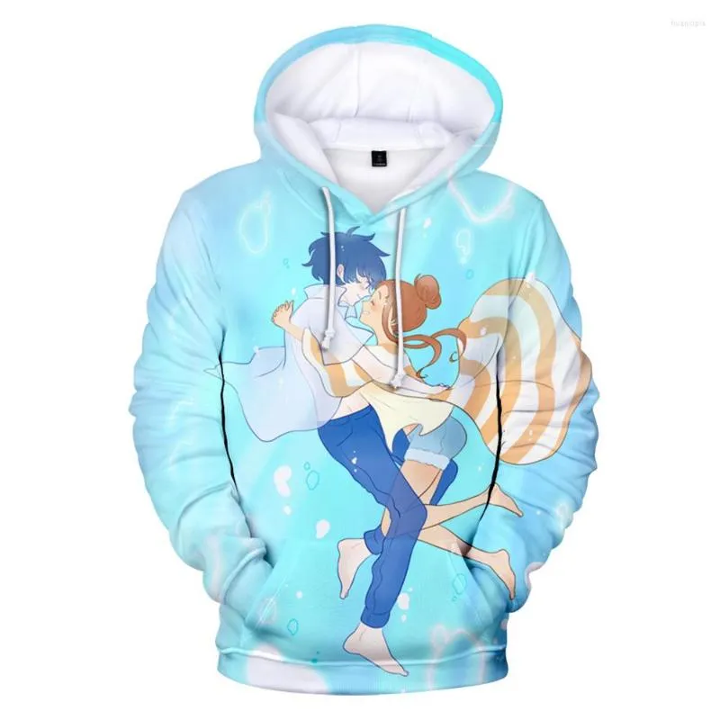 Men's Hoodies 3D Anime Ride Your Wave Boys/girls Ocean Hoodie Personality Hip Hop Kids Children Long Sleeve Clothes