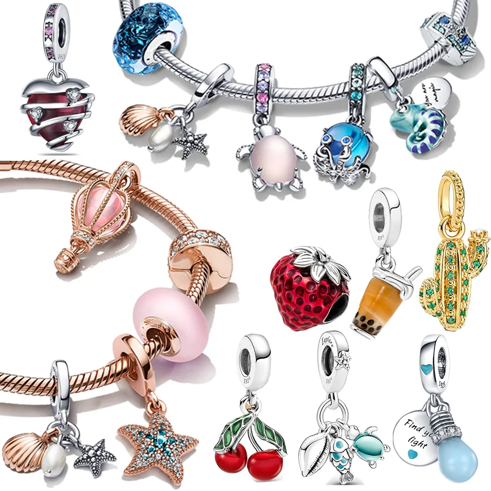 925 Silver Fit Pandora Original Charms Diy Pendant Women Armband Beads Animal Series Beads Women Festival Jewelry Gift