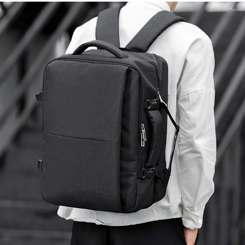 حقيبة ظهر Backpack Man Business Travel Backpacks Bag Multi-Layer Face لـ 15.6 بوصة من المحمول رجال مضاد للسرقة.