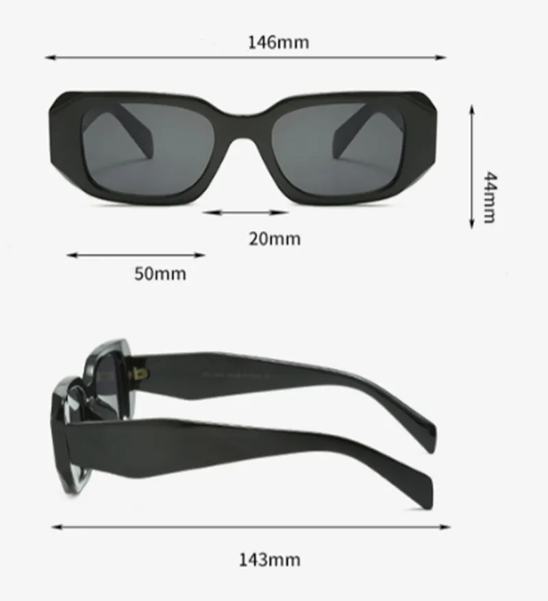 Square Sunglasses HD Nylon Lenses UV400 Anti Radiation 