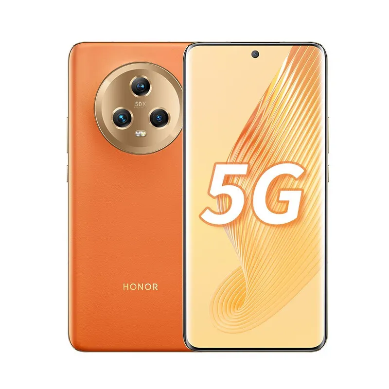 Original Huawei Honor Magic 5 5G Mobiltelefon Smart 16 GB RAM 256 GB ROM Snapdragon 8 Gen2 54 MP NFC Android 6,73" OLED gebogenes Display Fingerabdruck-ID Gesicht 5100 mAh Mobiltelefon