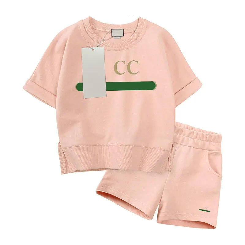 Ensembles de vêtements pour bébés garçons et filles, survêtements de marque 2 enfants, ensemble t-shirt et pantalon court pour enfants, offre spéciale, à la mode, été