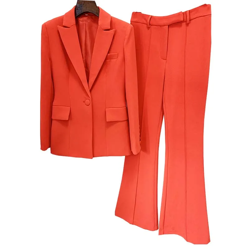 نساء اثنين من السراويل PCS مجموعات Slim Blazer بدلات Slim Colors Slogs Fashion Office Busines Clothes بالإضافة إلى الأحجام S إلى XXL 88