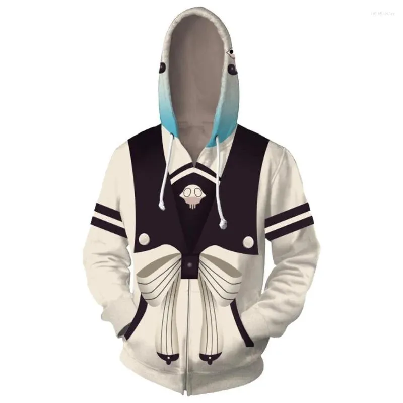 Men's Hoodies Toilet-Bound Hanako-kun Hoodie Men Casual Cosplay Nene Yashiro Sweatshirts 3D Print Hooded Zipper Coat Outerwear Outfit