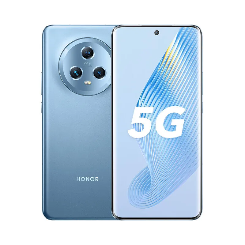 Téléphone portable d'origine Huawei Honor Magic 5 5G intelligent 12 Go de RAM 256 Go de ROM Snapdragon 8 Gen2 54MP NFC Android 6,73 "OLED écran incurvé empreinte digitale ID visage 5100 mAh téléphone portable