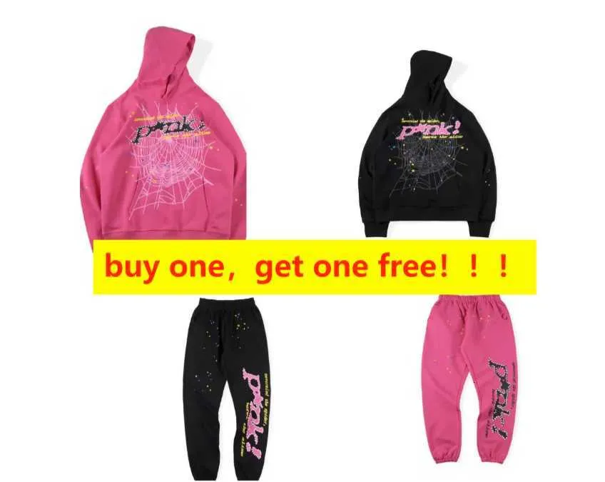 Spider Pink Sp5der hoodies Young Sweatshirts Streetwear Thug 555555 Angel Hoody Men Women 11 Web Pullover Fast way gw3
