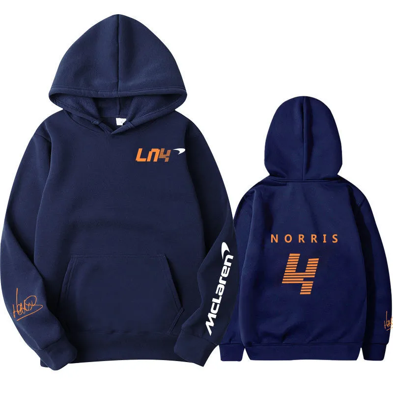 Erkek Hoodies Tişörtü Erkek Kadın Hoodie Lando Norris Mclaren Yarış Takımı Büyük Boy Spor Sonbahar Kış 230311