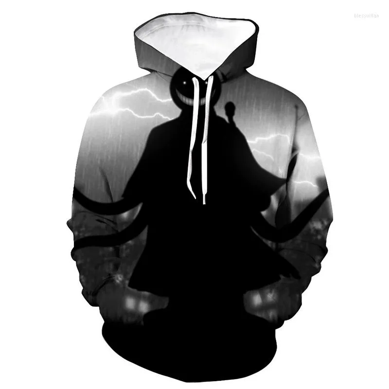 Erkek Hoodies Suikast Sınıfı 3D Baskı Anime Cosplay Erkek Kadın Hip Hop Sokak Giyim Külkü Spor Spor Gündelik Hoodie Unisex Giyim